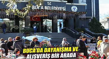 Buca'da dayanışma ve alışveriş bir arada