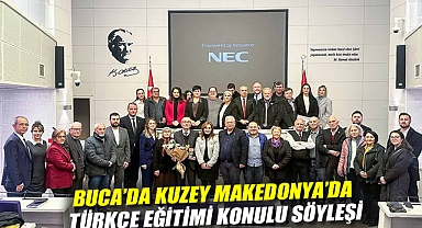 Buca'da Kuzey Makedonya'da Türkçe Eğitimi konulu söyleşi