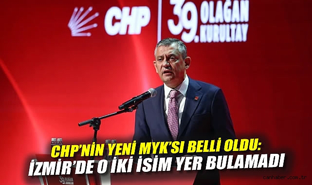 CHP’nin yeni MYK’sı belli oldu: İzmir'de O İki İsim Yer Bulamadı