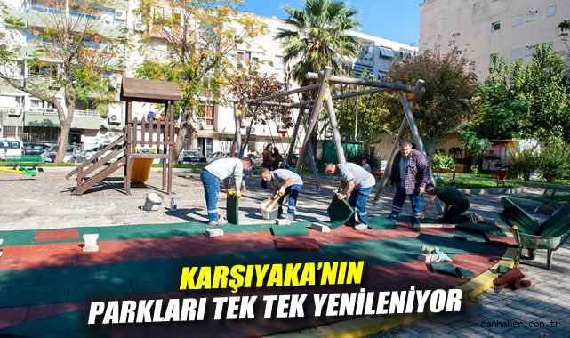 Karşıyaka'nın parkları tek tek yenileniyor