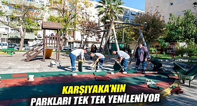 Karşıyaka'nın parkları tek tek yenileniyor