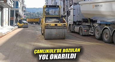 Çamlıkule’de bozulan yol onarıldı