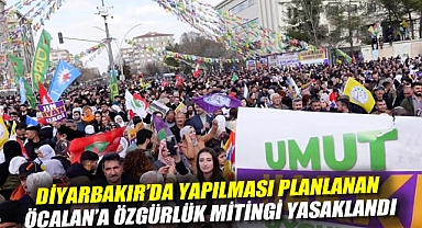 Diyarbakır'da yapılması planlanan Öcalan'a özgürlük mitingi yasaklandı