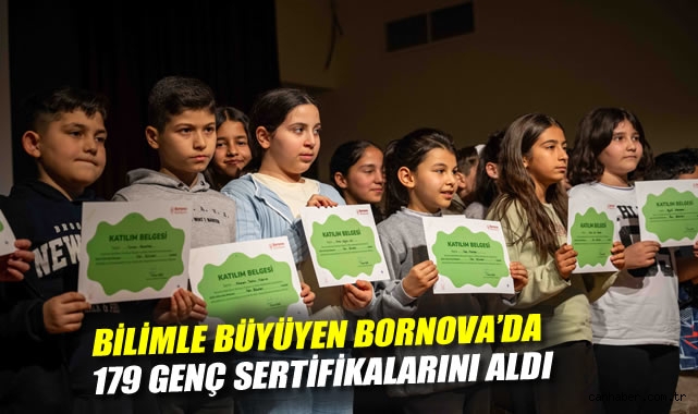 Bilimle büyüyen Bornova'da 179 genç sertifikalarını aldı