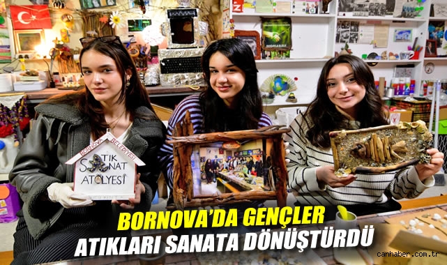 Bornova'da gençler atıkları sanata dönüştürdü