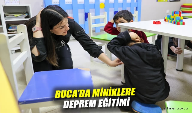 Buca'da miniklere deprem eğitimi