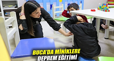 Buca'da miniklere deprem eğitimi
