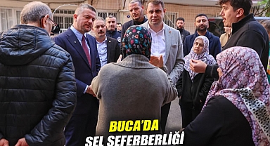 Buca'da sel seferberliği: Başkan Duman ve CHP İl Başkanı Güç sahada