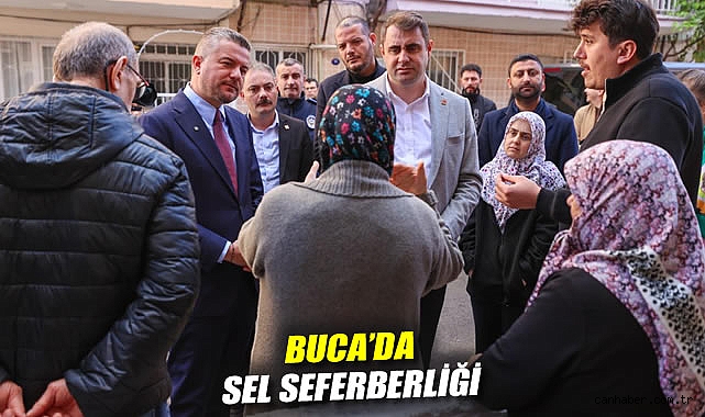 Buca'da sel seferberliği: Başkan Duman ve CHP İl Başkanı Güç sahada