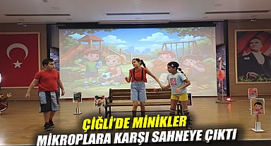 Çiğli'de Minikler Mikroplara Karşı Sahneye Çıktı