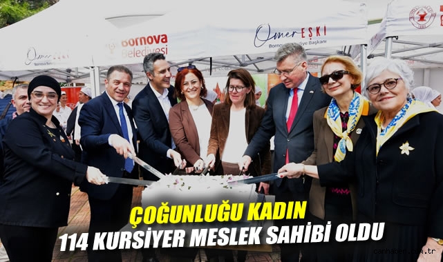 Çoğunluğu kadın 114 kursiyer meslek sahibi oldu