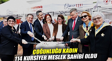 Çoğunluğu kadın 114 kursiyer meslek sahibi oldu