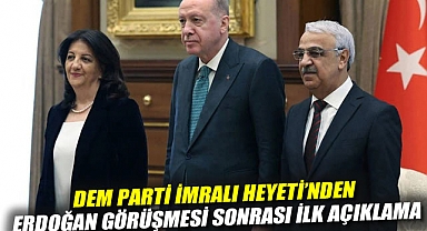 DEM Parti İmralı Heyeti'nden Erdoğan görüşmesi sonrası ilk açıklama