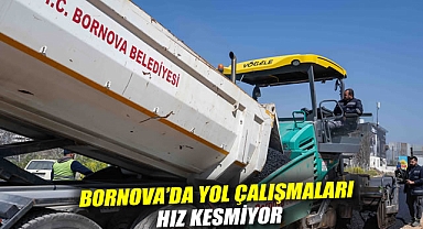 Bornova'da yol çalışmaları hız kesmiyor