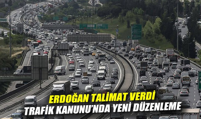 Erdoğan talimat verdi: Trafik Kanunu'nda yeni düzenleme