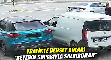 Trafikte dehşet anları: