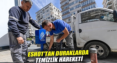 ESHOT'tan duraklarda temizlik hareketi