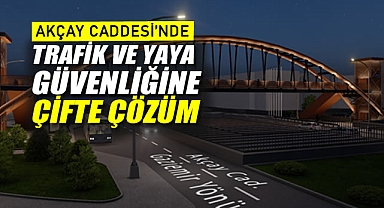 Akçay Caddesi'nde trafik ve yaya güvenliğine çifte çözüm