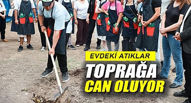 Evdeki atıklar toprağa can oluyor
