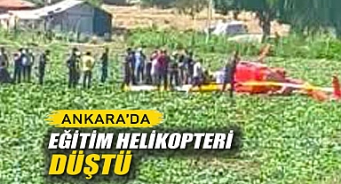 Ankara'da Eğitim Helikopteri Düştü