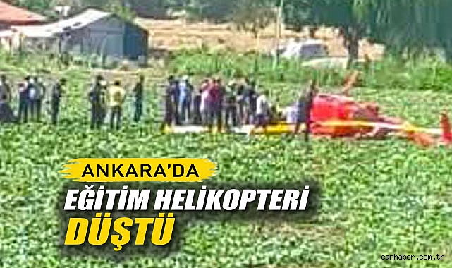 Ankara'da Eğitim Helikopteri Düştü