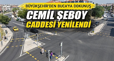 Büyükşehir'den Buca'ya Dokunuş, Cemil Şeboy Caddesi Yenilendi 